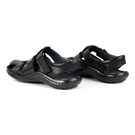 Kampol Sandalias hombre piel 220KAM negro 7