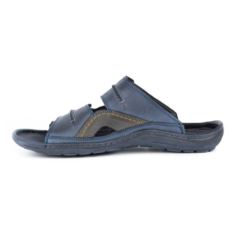 Olivier Babuchas hombre piel 335GT azul marino 1