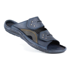Olivier Babuchas hombre piel 335GT azul marino 2