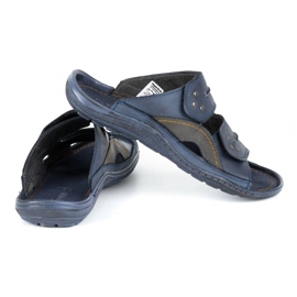 Olivier Babuchas hombre piel 335GT azul marino 5