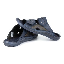 Olivier Babuchas hombre piel 335GT azul marino 6