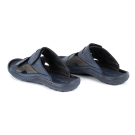Olivier Babuchas hombre piel 335GT azul marino 7