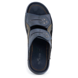 Olivier Babuchas hombre piel 335GT azul marino 8