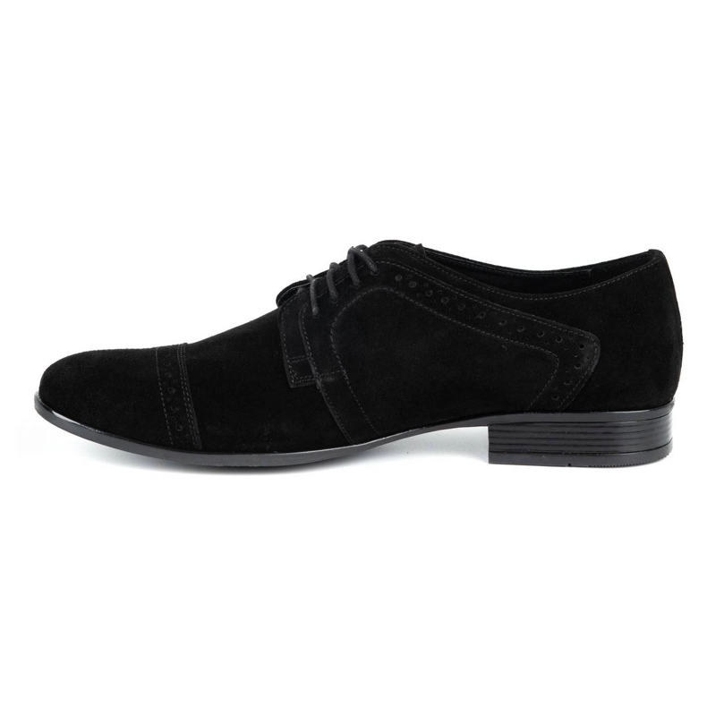 Olivier Zapatos de vestir hombre piel A34 Kb nubuck negro 1