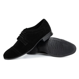 Olivier Zapatos de vestir hombre piel A34 Kb nubuck negro 3