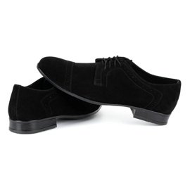 Olivier Zapatos de vestir hombre piel A34 Kb nubuck negro 5