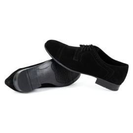 Olivier Zapatos de vestir hombre piel A34 Kb nubuck negro 6