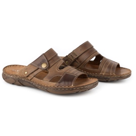 Olivier 460MP Babuchas hombre piel marron beige 3