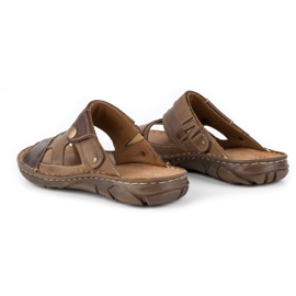 Olivier 460MP Babuchas hombre piel marron beige 6