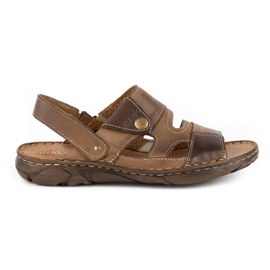 Olivier 460MP Babuchas hombre piel marron beige 7