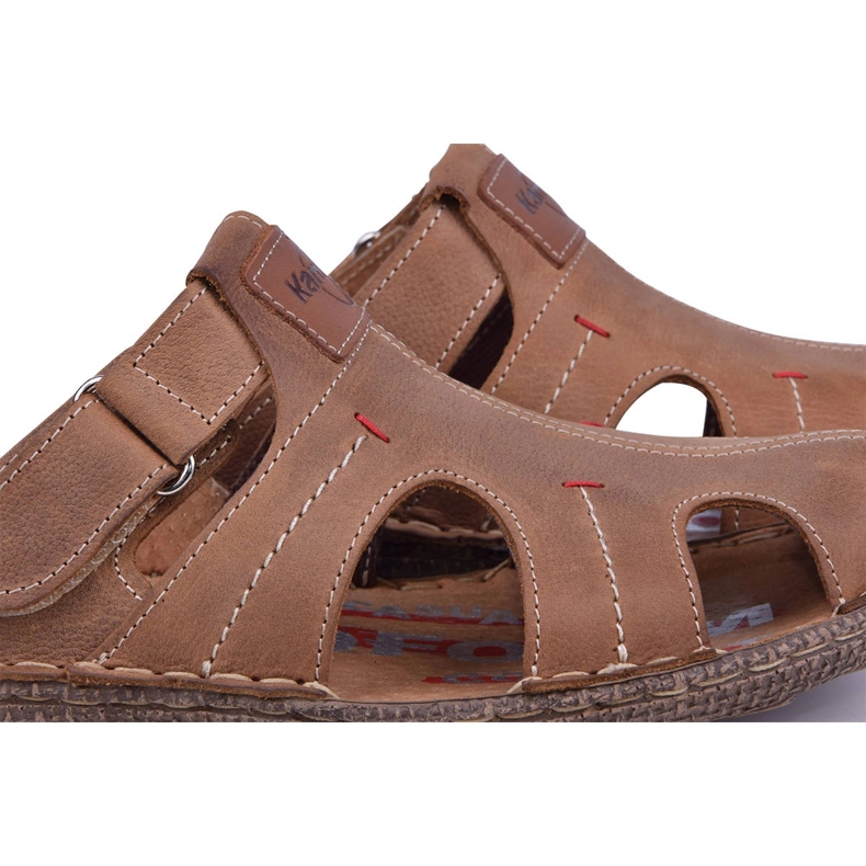 Kampol Babuchas hombre piel 217/22KAM marrón 1