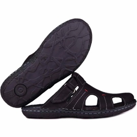 Kampol Babuchas hombre piel 217/22KAM negro 4