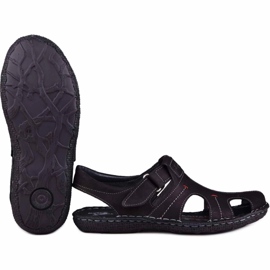 Kampol Sandalias hombre piel 218/61KAM negro 2