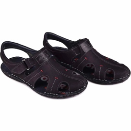 Kampol Sandalias hombre piel 218/61KAM negro 1