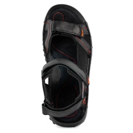 ŁUKPOL Sandalias hombre piel negras 832 negro 8