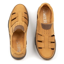 Polbut Zapatos de hombre calados 06 para verano rojo. naranja 8