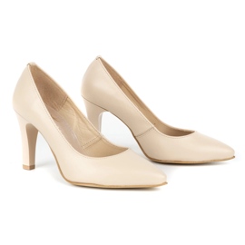Olivier Zapatos de tacón mujer en piel 2317 beige 3