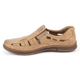Olivier Zapatos hombre piel calada 601 para verano beige 1