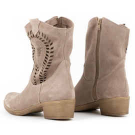 Olivier Botas mujer Angela caladas tacón beige 5