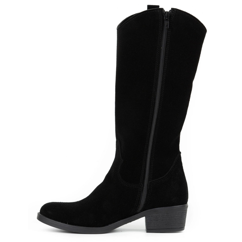 Olivier Botas de piel mujer Julia negras negro 1