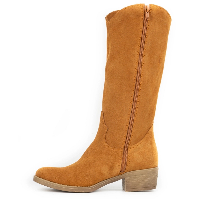 Olivier Botas Julia de piel rojo para mujer naranja 1