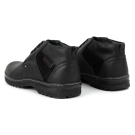 Olivier Botas de piel de invierno para hombre 219GT negras negro 7