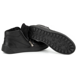 Kampol Botas de cuero aislantes para hombre 120KAM negro 4