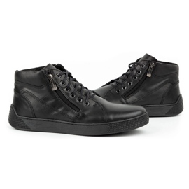 Kampol Botas de cuero aislantes para hombre 120KAM negro 5