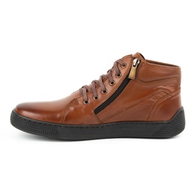 Kampol Botas de cuero aislantes para hombre 120KAM marrón 1