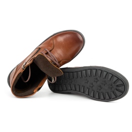 Kampol Botas de cuero aislantes para hombre 120KAM marrón 3