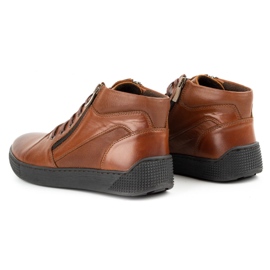 Kampol Botas de cuero aislantes para hombre 120KAM marrón 5