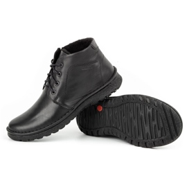 Kampol Botines piel invierno cordones 131KA negro 4