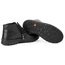 Kampol Botines piel invierno cordones 131KA negro 5