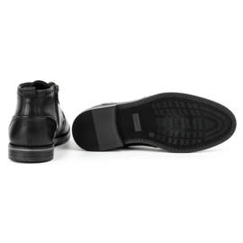 Kampol Zapatos de piel de invierno para hombre 135KAM negro 5