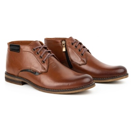 Kampol Botas invierno hombre piel 137KAM marrón 2