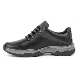 Olivier Zapatos casual hombre piel 842MA negro 7