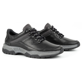 Olivier Zapatos casual hombre piel 842MA negro 9