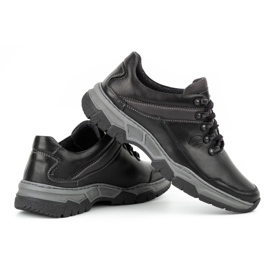 Olivier Zapatos casual hombre piel 842MA negro 11