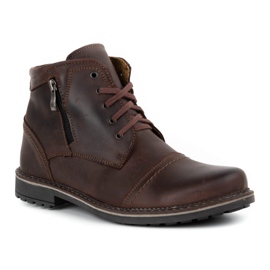 Olivier Botas de piel de invierno para hombre 132GT marrón 2