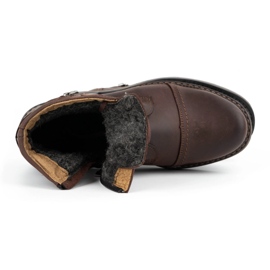 Olivier Botas de piel de invierno para hombre 132GT marrón 5