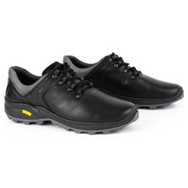 Olivier Zapatos trekking hombre piel 890MA negro 3