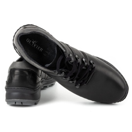 Olivier Zapatos trekking hombre piel 890MA negro 5