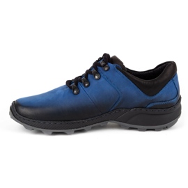 Olivier Zapatos trekking hombre piel 890MA azul 1