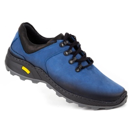 Olivier Zapatos trekking hombre piel 890MA azul 2