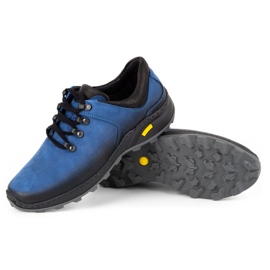Olivier Zapatos trekking hombre piel 890MA azul 4