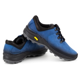 Olivier Zapatos trekking hombre piel 890MA azul 5