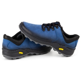 Olivier Zapatos trekking hombre piel 890MA azul 6