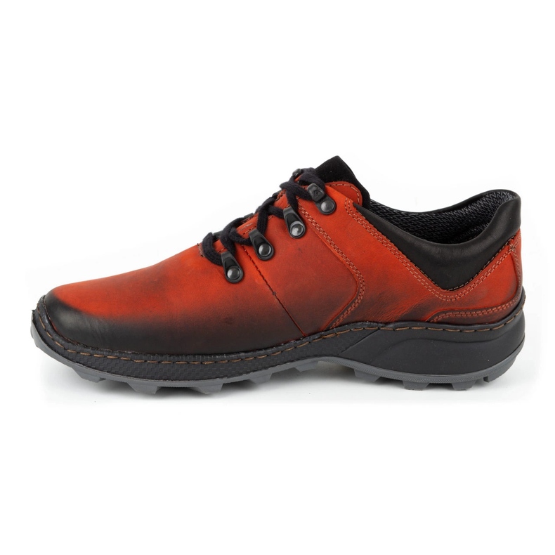 Olivier Zapatos trekking hombre piel 890MA rojo 1