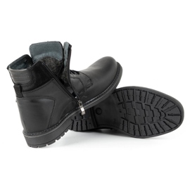 Olivier Botas de piel de invierno para hombre 135GT negras negro 6