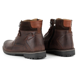 Olivier Botas de piel de invierno para hombre 135GT marrón 6
